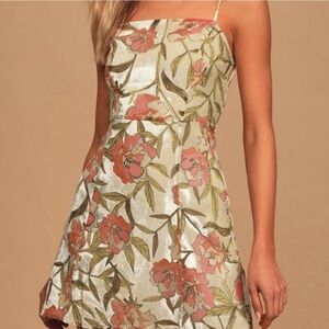 Lulu's Dress in Pink and Green Floral